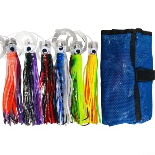 Jupe leurre de pêche lumineuse en PVC souple premium pour thon et marlin de nuit