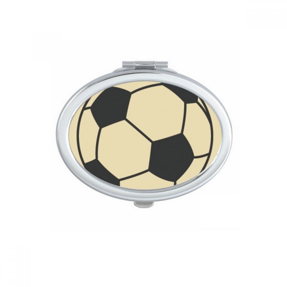 Miroir compact de baseball pour retouches rapides, miroir portable ovale contre le maquillage raté
