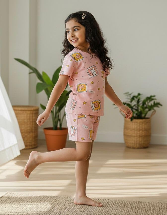Image of Ninos Dreams Girls T Shirt with Shorts Set