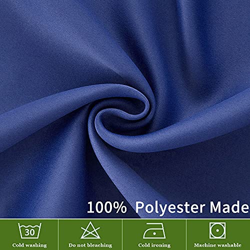 Miulee Blackout Valance Rod Pocket Thermal Insulated Window Treatment Tiers Solid Short Curtain For Small Window Bedroom 42 X 18 Inches 1 Panel Navy Blue #TOP5