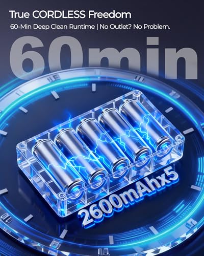 Image of Teant Cordless Mattress Bed Vacuum, 18kPa Suction & LED Display, Model MV01