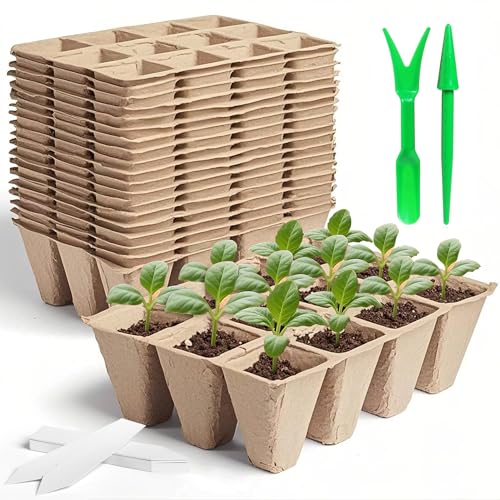 240 Cells Seed Thickened 12-Cell Peat Pots Seed Starter Kit