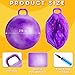Lewtemi 2 Pcs 29 Inch Big Hopper Ball Jumping Hopping Inflatable Bouncing Ball with Handle and Air Pump for Adults Carnival Outdoor Sports Game(Gradient Purple, Gradient Blue)