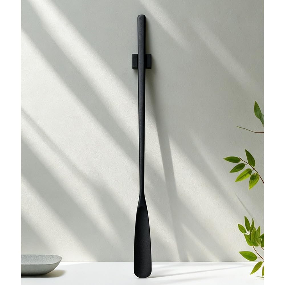 Calzascarpe a manico lungo, calzascarpe magnetico, in legno massiccio, con manico lungo, nero, 75 cm, ideale per anziani, portatile per l'uso in viaggio (2 pezzi)
