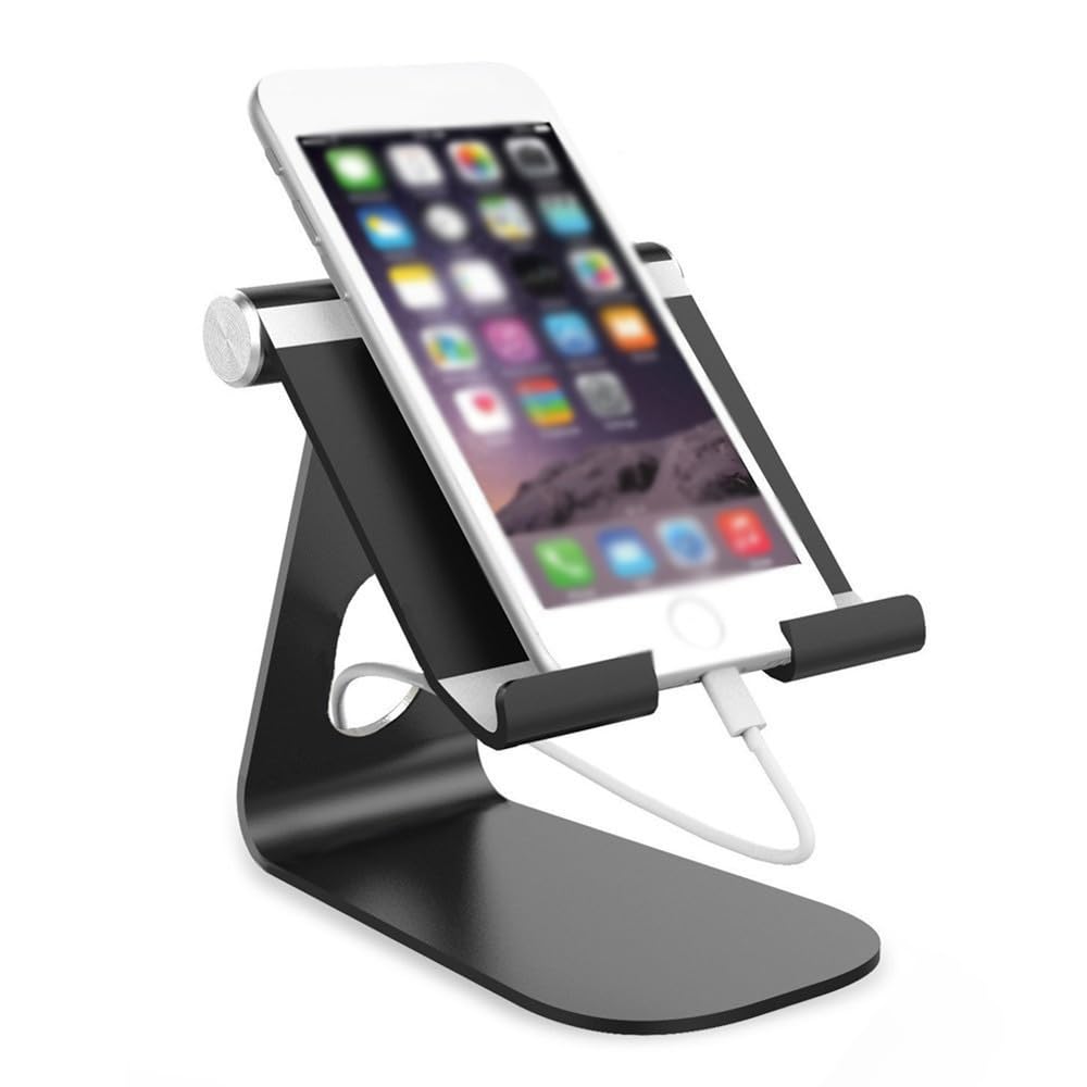 Soporte de aleación de aluminio para tableta, soporte plegable y elevado de escritorio para teléfonos móviles y tabletas