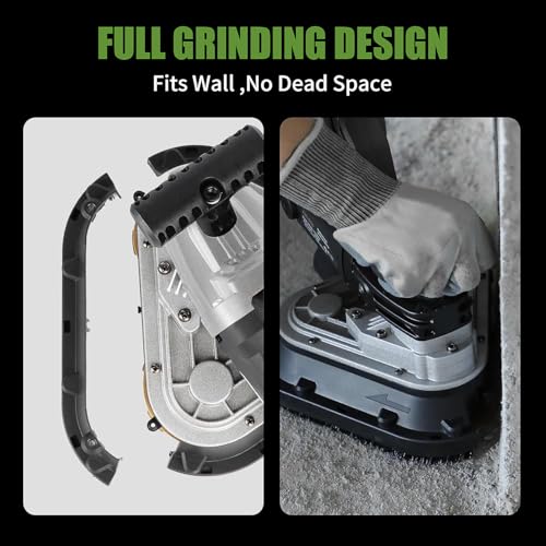 Image of 4 inch 3-Head Concrete Grinder, 2450W Concrete Floor Grinder with Bristle Dust Shroud & Vacuum, 6-Speed Diamond Grinding Machine for Concrete, Marble, Granite, Cement Floor Wall Polishing