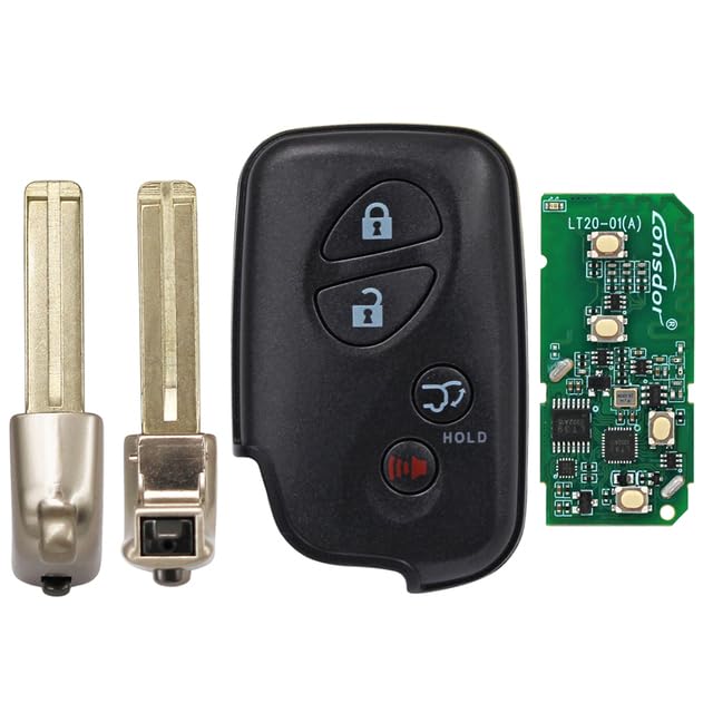 Auto Part - Ecusells 2/3/4 Buttons Smart Keyless Go Remote Key Fob 433Mһz 4D Chip for Lexuss CT200H RX350 RX450H RX270 B74EA F433 B77EA A433 (key with blade 1 ASK 433Mһz)
