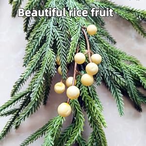 Velasko 6 FT Norfolk Pine Garland Christmas Green Artificial Real Touch Cedar Garland Faux Cedar with Lights for Table Wall Fireplace Indoor Outdoor Decor