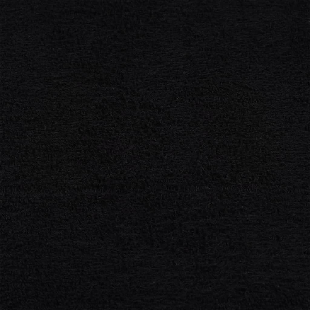 vidaXL Serviettes FROGN 10 pcs Noir 100x200 cm 360 g/m² 100% Coton, Serviette de Plage, Serviette d'invité, Grande Serviette de Plage, Serviette de Bain