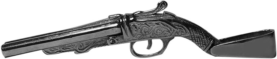 Solid Sterling STAMPED 925 Silver Highly Polished Large Double barrelled Shot gun Pendant 12g 56 x 12 mm