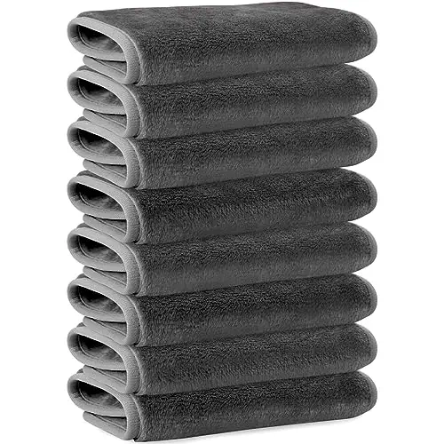 KODAMO Makeup Remover Cloth, 13&#34; x 7&#34; Microfiber Face Cloths for Washing Face, Reusable Soft Makeup Remover Towels for Women, Gray