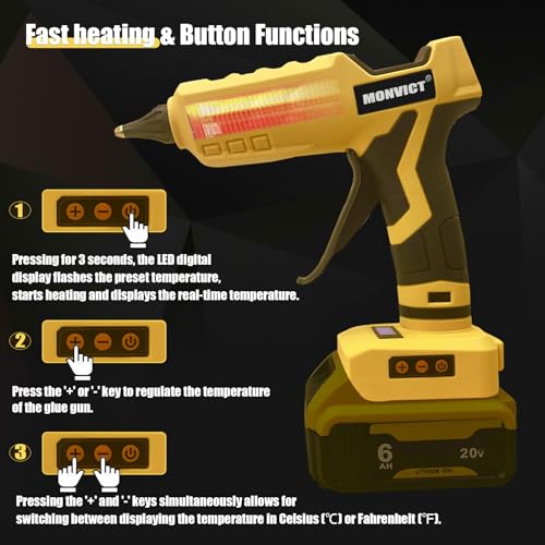 MONVICT 100W DeWalt-Compatible Glue Gun