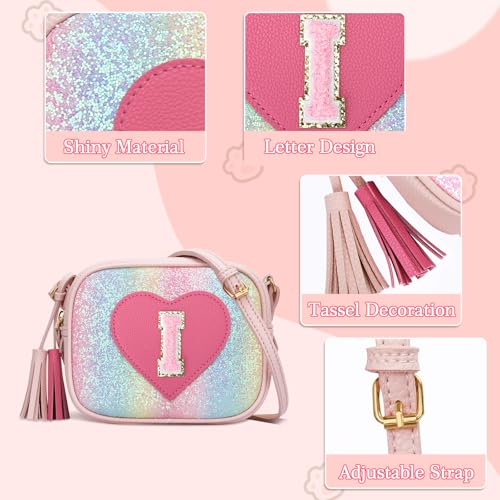 Image of KKXIU Birthday Gifts for Girls Initial Toddler Purse Cute Kids Crossbody Bag