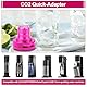CO2 Quick-Adapter, Geteilter CO2 Quick-Adapter, Schnelladapter für CO2 Soda kompatibel mit Duo/Terra/Art, Adapter fur Sodastream Trapezgewinde TR21-4(F-QC3.0)