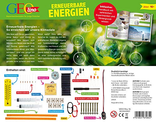 FRANZIS 67085 - GEOlino Erneuerbare Energien - Mit Solarenergie, Wind- und Wasserkraft experimentieren - Baue Dein eigenes vollfunktionsfähiges Kraftwerk - Ab 10 Jahren – Bild 3