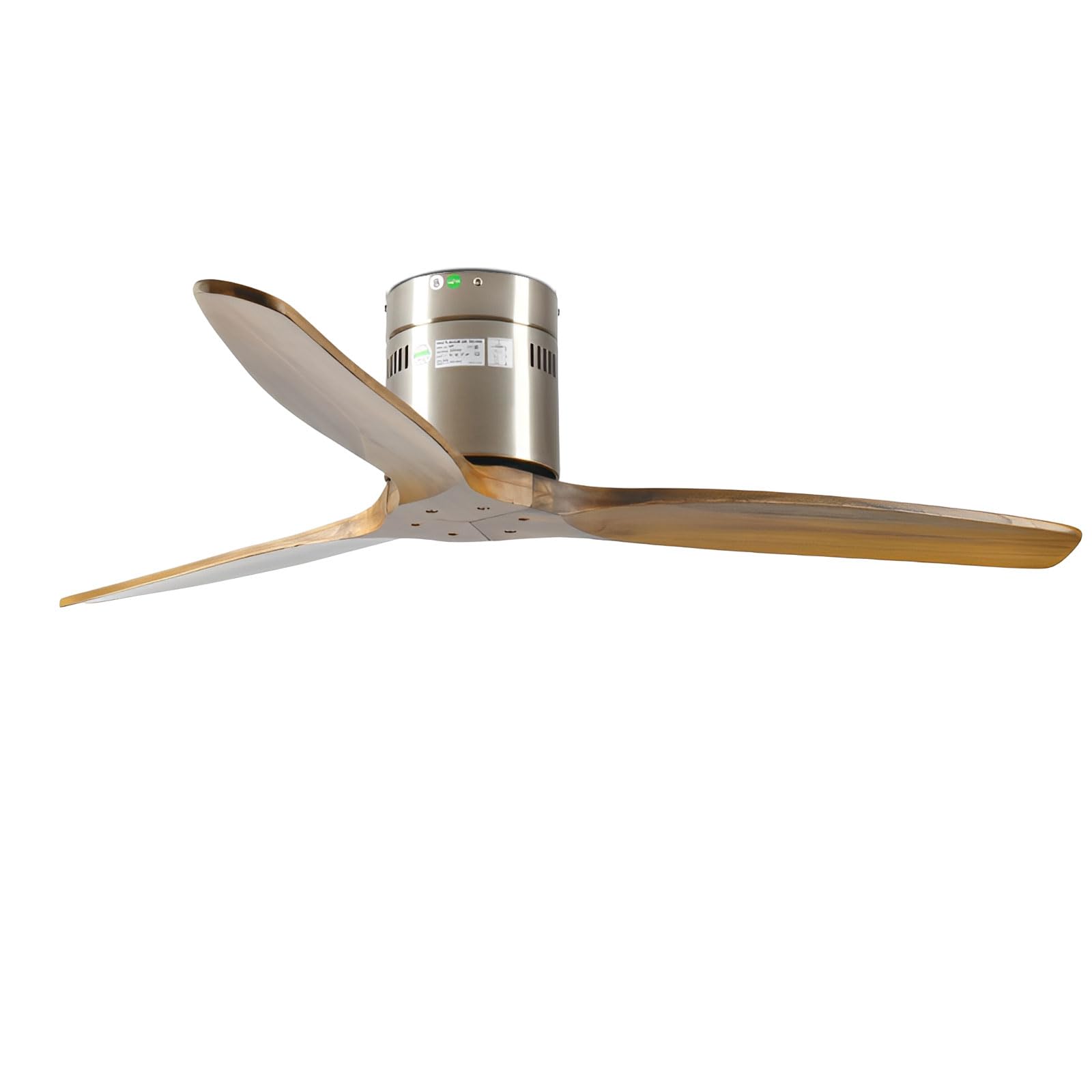IBalody 42in Solid Wood Ceiling Fan Without Lights Modern Smart Ceiling Fans with Remote/APP/Voice Control, 6 Speeds, Flush Mount Ceiling Fan no Light for Bedroom/Farmhouse/Patio/Indoor