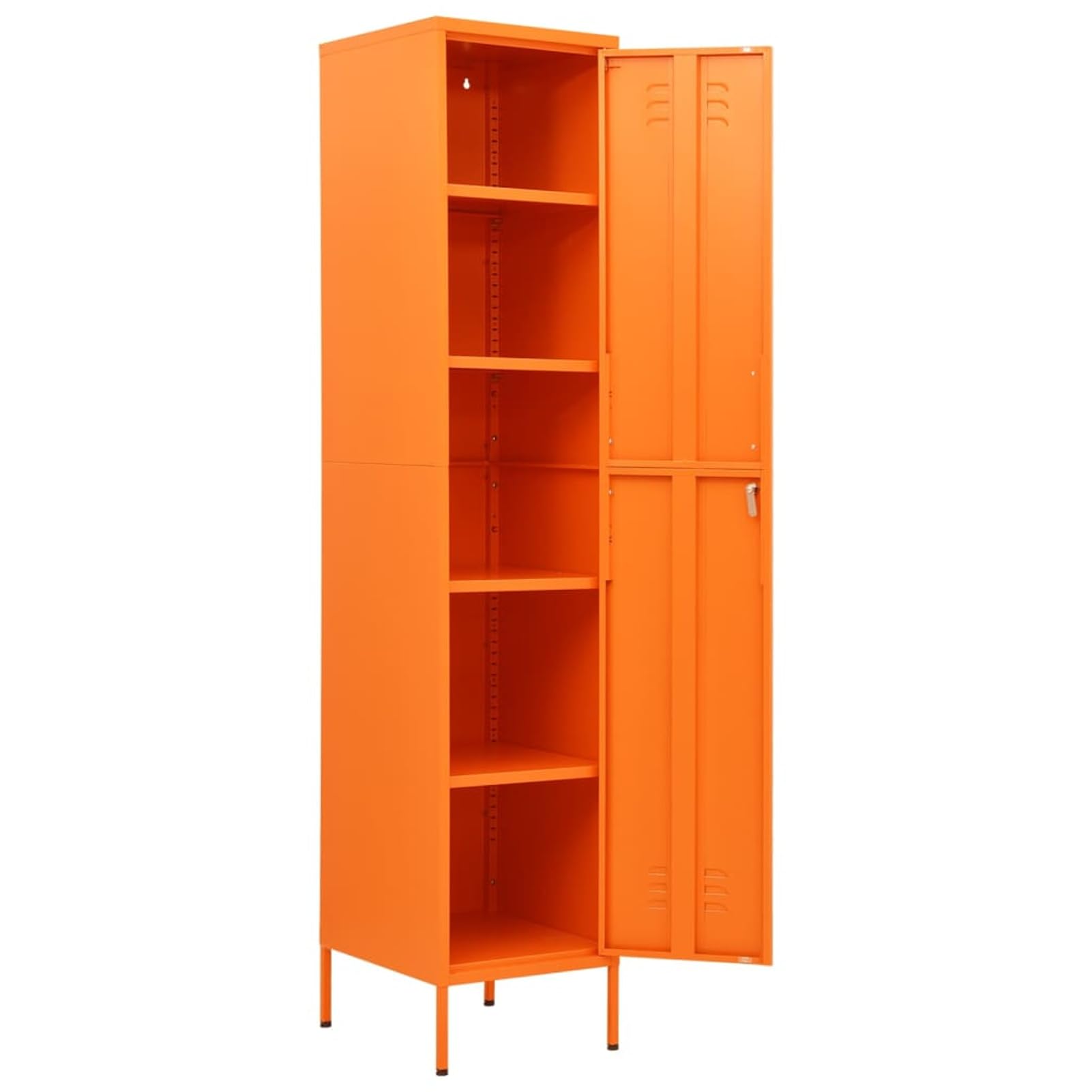 Schließfachschrank Spind Schrank Metallspind Metallschrank Schließfächer Spind Metall Orange 35x46x180 cm Stahl