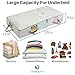 Under Bed Storage Containers for Toys, Clothes, Shoes etc. Underbed Organizer Bag that slides Under the bed without friction or wheels. Low profile 6 height is great for under the couch or other