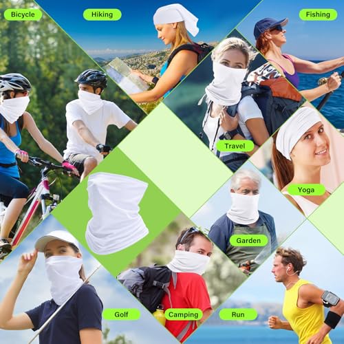 Image of Geyoga 2 /4 Pack Cooling Neck Gaiter Summer Breathable Balaclava Face Mask with Mesh Holes UV Protection Sun Scarf Men Women