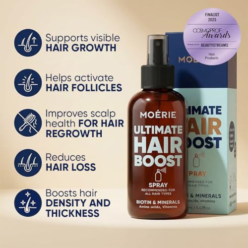 Moerie Hair Growth Serum Spray for Men and Women, Hair Loss Solution with Biotin and Rosemary, Thickening Serum for Hair Regrowth and Thinning Hair - Ultimate Scalp and Growth Care - Image 3