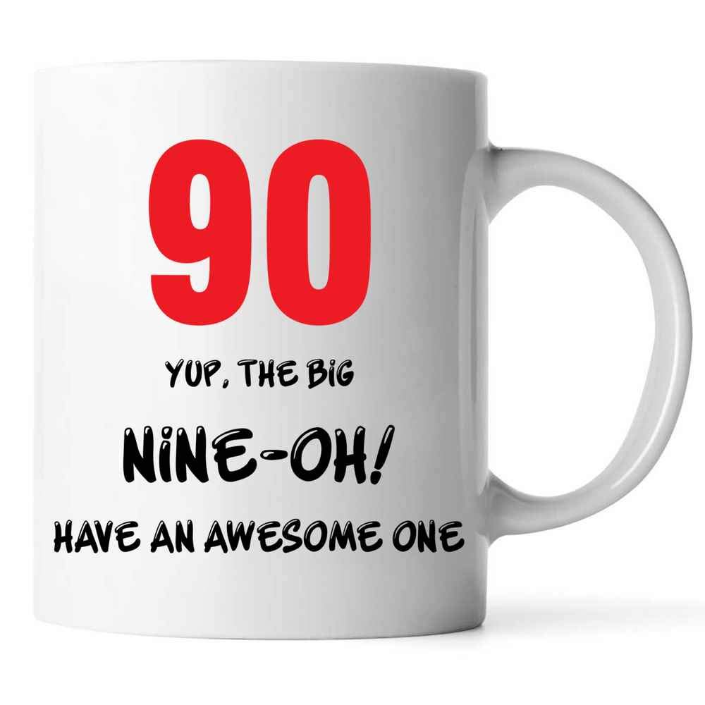 Regalo De 90 Cumpleaños Para Hombres – Taza Personalizada – Añade Nombre – 90 Años De Ser Impresionante