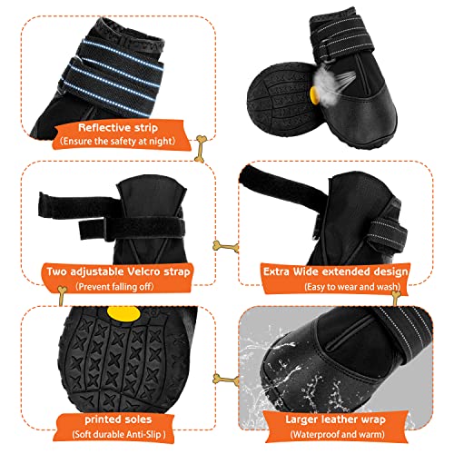 Dcoagt 0001 Dog Boots,Waterproof Dog Shoes thumb #3