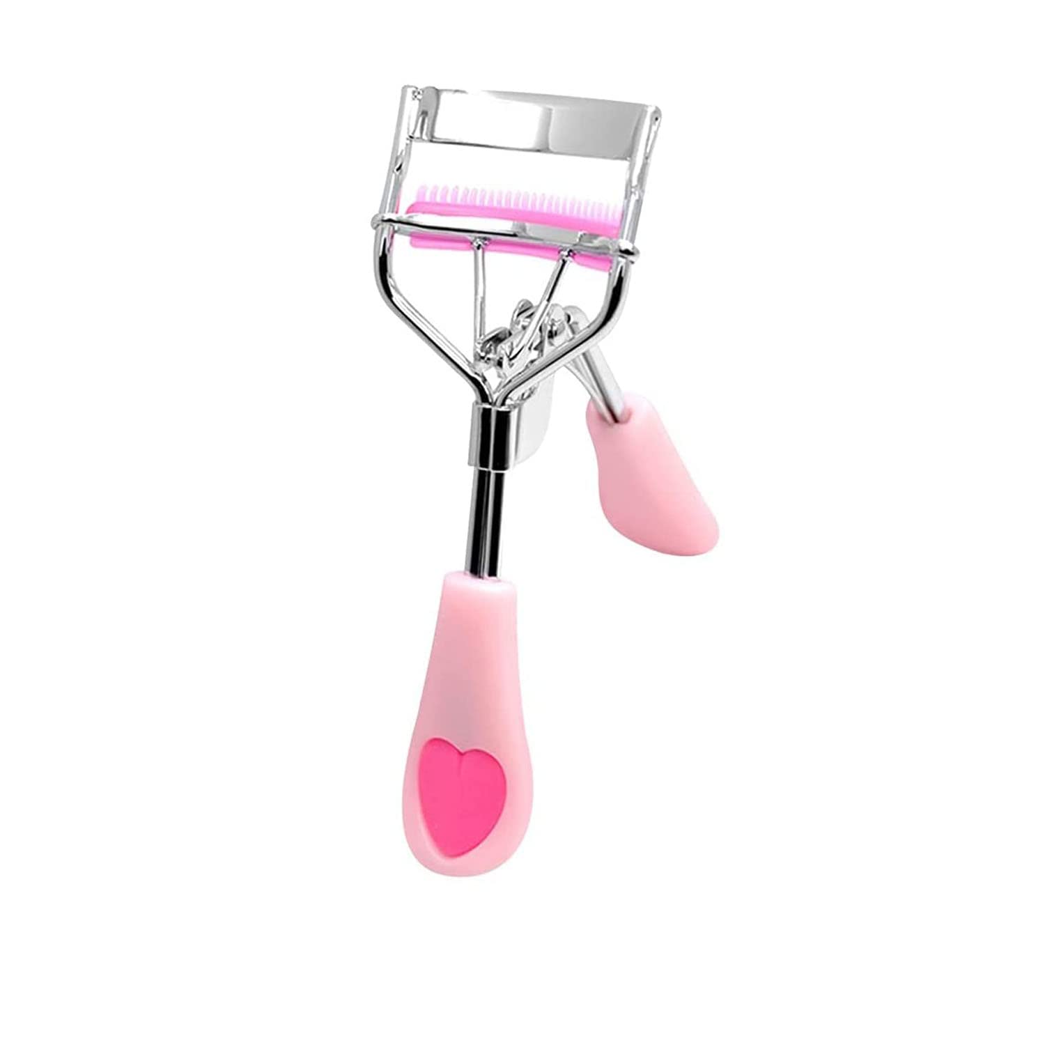 Arabest Eyelash Curler, Eye Lash Curler With Brush Mascara, False Eyelashes Accessory, Best Professional Tool for Lashes Curls for Daily Makeup, Eyelash Curler with Built in Comb (pink)