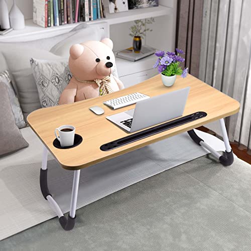 Slendor-Laptop-Desk-Foldable-Bed-Table-Folding-Breakfast-Tray-Portable-Lap-Standing-Desk-Notebook-Stand-Reading-Holder-for-BedCouchSofaFloor