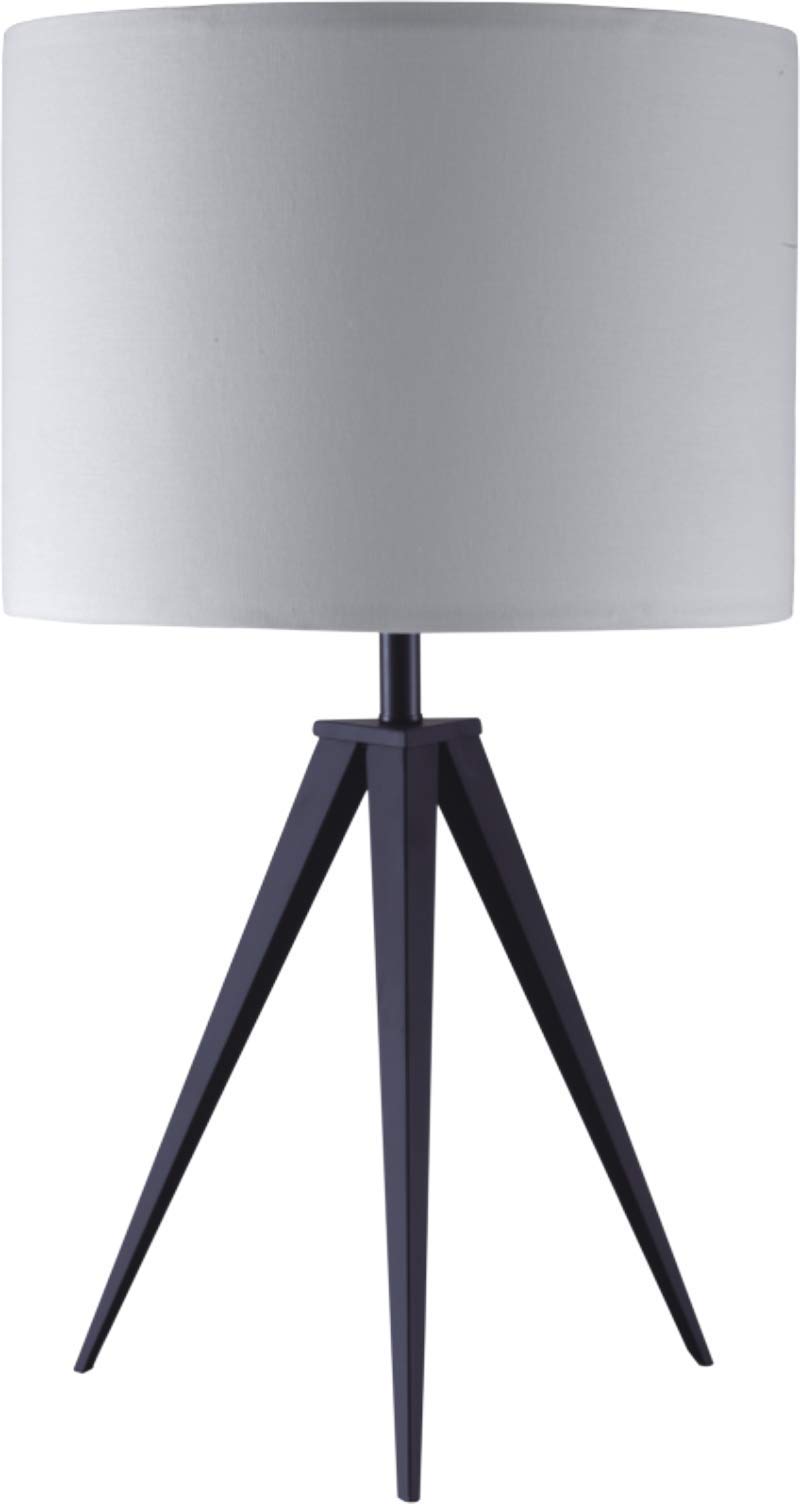 SH LightingContemporary Tripod Table Lamp - Features Large Drum Shade -25.5" Tall Great for Living or Bedroom