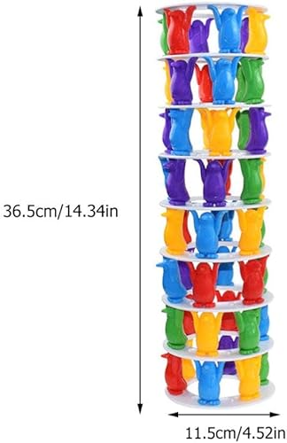 Miniatura 2 de TOYANDONA Pingüino Bloque de construcción de juguete Pingüino Torre apilamiento creativo Juguetes de apilamiento de habilidades motoras finas Juegos