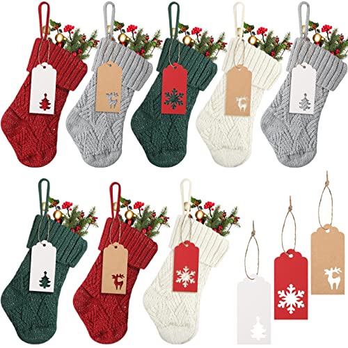 Kathfly 8 Pcs Christmas Mini Stockings 7 Inch...