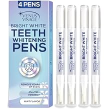 Venus Visage Award Winning Teeth Whitening Pen, 20+ Uses - Teeth whitening Gel Professionally formulated - Best Teeth whitening kit Teeth Whitener - Low Sensitivity Mint 0.07 Fl Oz Pack of 4