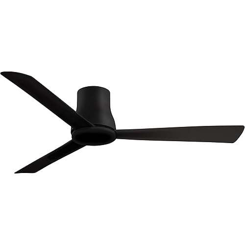 Minka-Aire Simple Flush Hugger 52" Hugger Ceiling Fan with Remote Control in Coal Black Finish, F873-CL