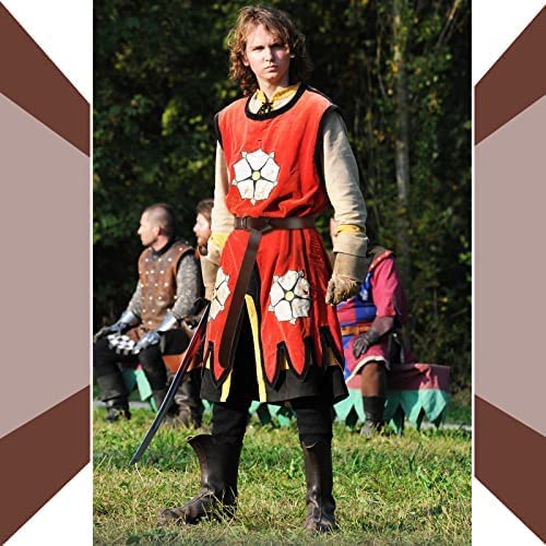Cinturón de cuero medieval de Halloween, accesorio de recreación renacentista vikingo, cinturón pirata, cinturón de anillo para hombres y mujeres, Marrón 7