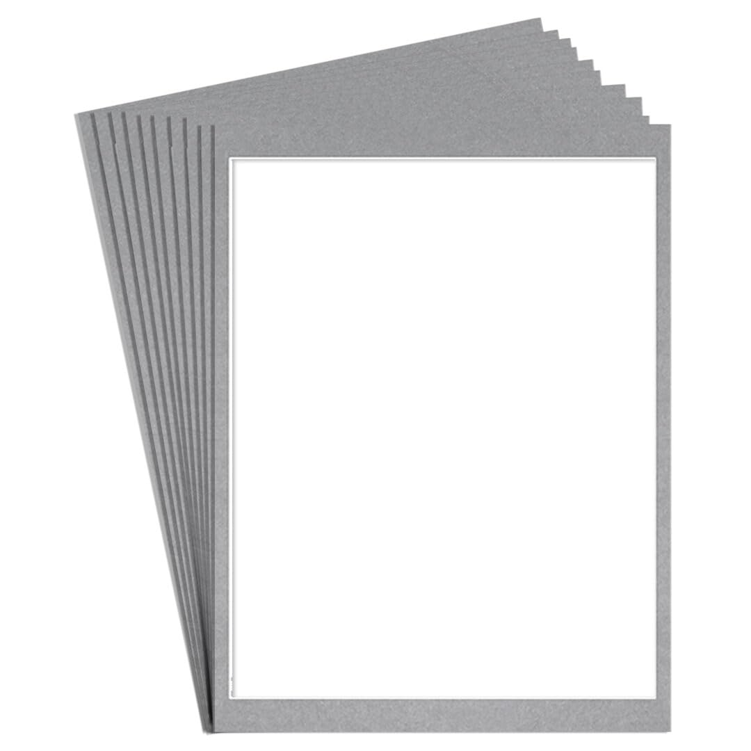 Alison Kingsgate 16X12 Silver Picture Mount - 14X11 Aperture - Pack 10