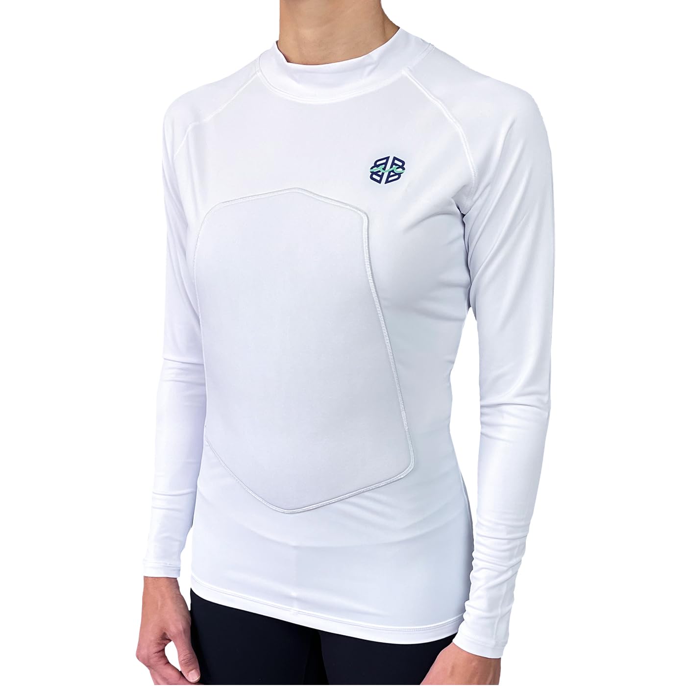 RIBBY SPF 50+ 5mm Padded Rash Guard for Surfing, Boogie, Scuba