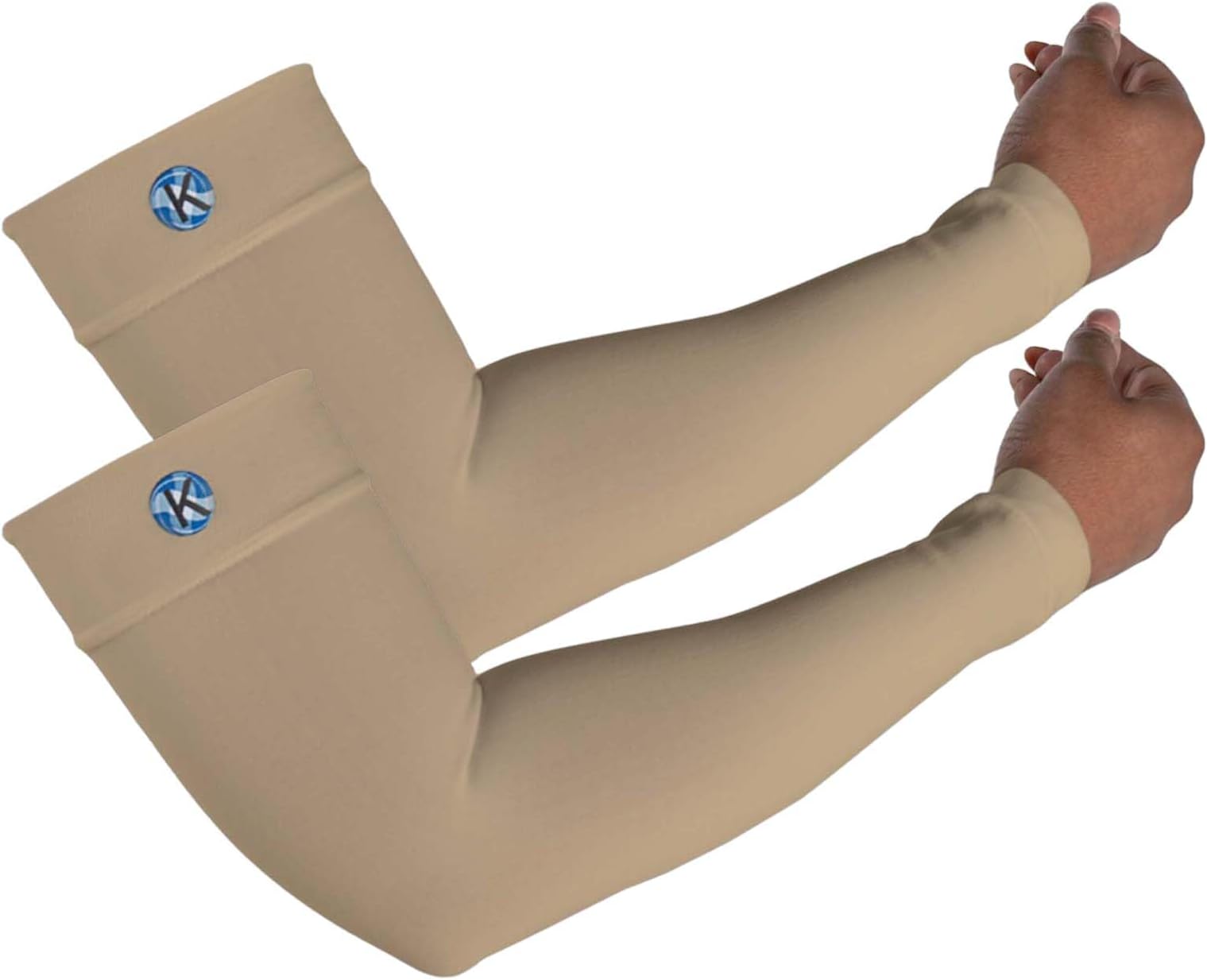 True Graduated Compression Arm Sleeves Therapeutic Support for Arm Muscles for Men & Women | Moisture Wicking, Fabric | UV Sun Screen | ONE Pair (Available in Sizes S,M,L,XL)