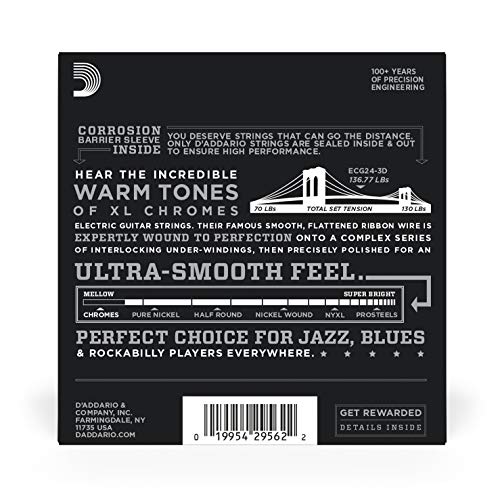 D’Addario ECG24-3D Jeu de cordes pour guitare électrique - Les Beatles, Paul McCartney, John Lennon, RIngo Starr, George Harrison D'Addario ECG24-3D Jeu de cordes pour guitare électrique – Image 3