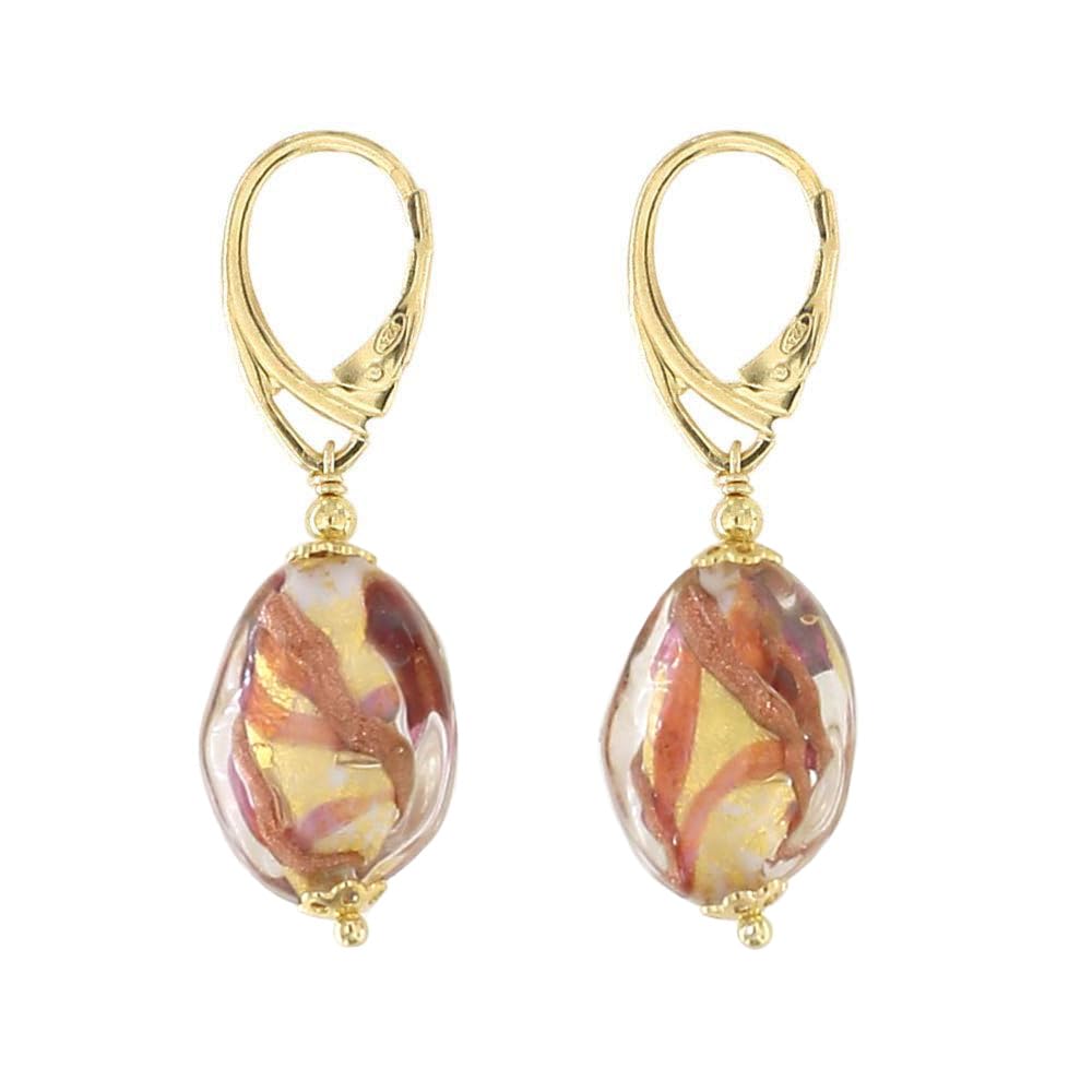 Venetiaurum - Orecchini per Donna con Pietre in Vetro Originale di Murano e Argento 925 - Gioiello Made in Italy Certificato