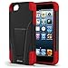 Vakoo BX-HQ1J-EO7L02 iPhone 5S/5 Case Shield Series Dual Layer Defender Shockproof Drop Proof High Impact Hybrid Armor Silicone Rugged Case for Apple iPhone SE 5 5s with Kickstand - Red/Black