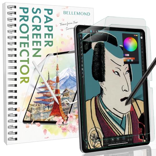 BELLEMOND | Film Protecteur Écran Papier Original Fabriqué au Japon pour Samsung Galaxy Tab S10+ 2024 / S9+ / S9 FE+ / S8+ / S7 FE / S7+ (12,4