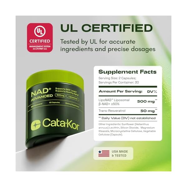 NMNH Supplement Alternative - Liposomal NAD with Resveratrol - High Purity NAD Supplement for Anti-Aging, Energy, Focus - 60 Capsules - Image 3