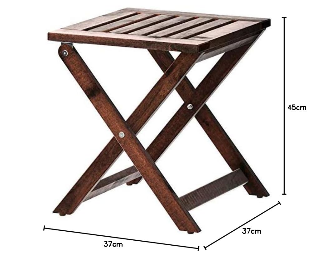 Ikea APPLARO Stool, Outdoor, Foldable Brown Stained (Width: 0.400