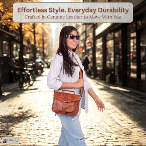 Small Genuine Leather Crossbody Bags for Women, Brown Leather Purse Satchel Bags for Women, Cute Saddlebag Messenger Crossbodies Vintage Purse Handbag for Ladies Holds Phone, Cards, & Keys4