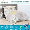 Jay Franco Disney Lilo and Stitch Queen Size Comforter Set - 7 Piece Bedding Includes Sheet Set & Pillow Covers - Super Soft Cozy Bedding #4