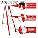 Ladder 6-Step Fiberglass Step Ladder with Tool Platform & Wide Anti-Slip Pedals, 500lb Capacity Type IA for Kitchen, Warehouse, Home Use