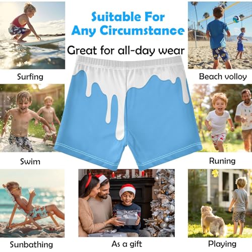 Boys Swim Trunks Quick Dry Bathing Suit Milk Drip Toddler Swim Shorts Boardshorts Swimwear 3-102