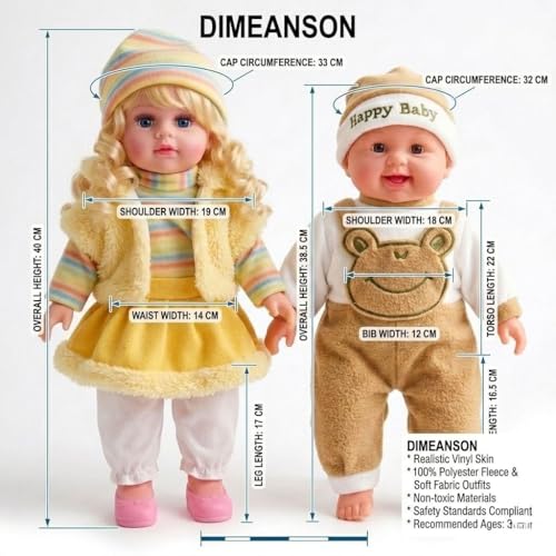 Image of Musical Baby Doll Toy for Kids - Soft Plush Talking & Singing with Touch Sensor, Interactive Baby Boy & Girl Doll in Colorful Dress,Gift Toy (Multicolor Winter Girl)
