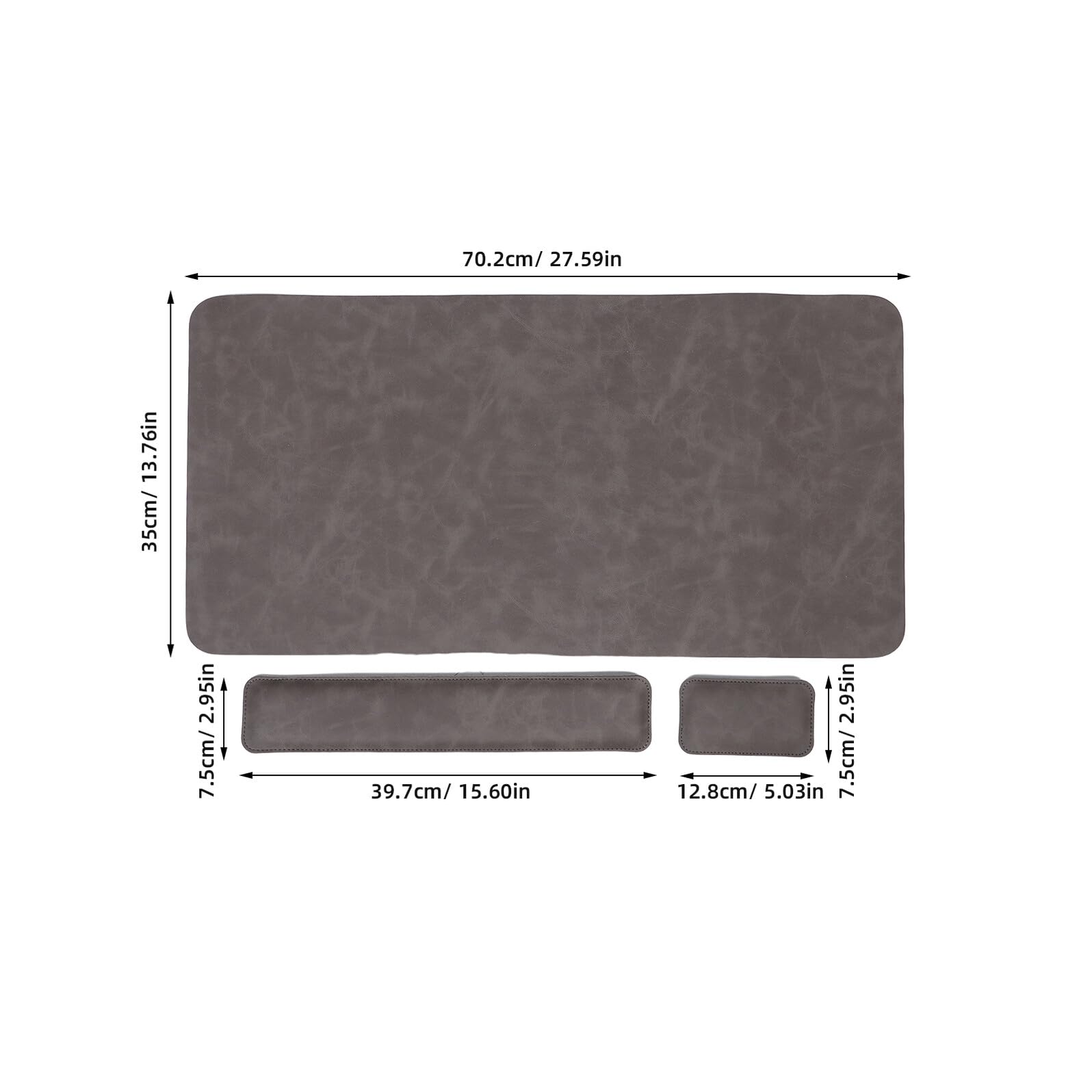 Handauflage-Mauspad-Set Tastaturruhe Gaming-Zubehör Schreibtischzubehör Handgelenk Pause für Maus Computerzubehör Memory-Schaum mit hoher Dichte Dark Grey