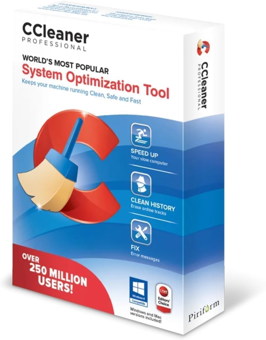 CCleaner Professional, System-Optimierungstool für Windows und Mac, 3 Geräte